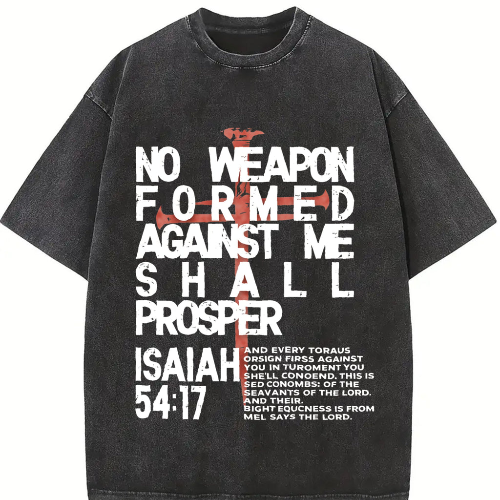 No Weapon Christian Vintage Washed T-Shirt product image 2