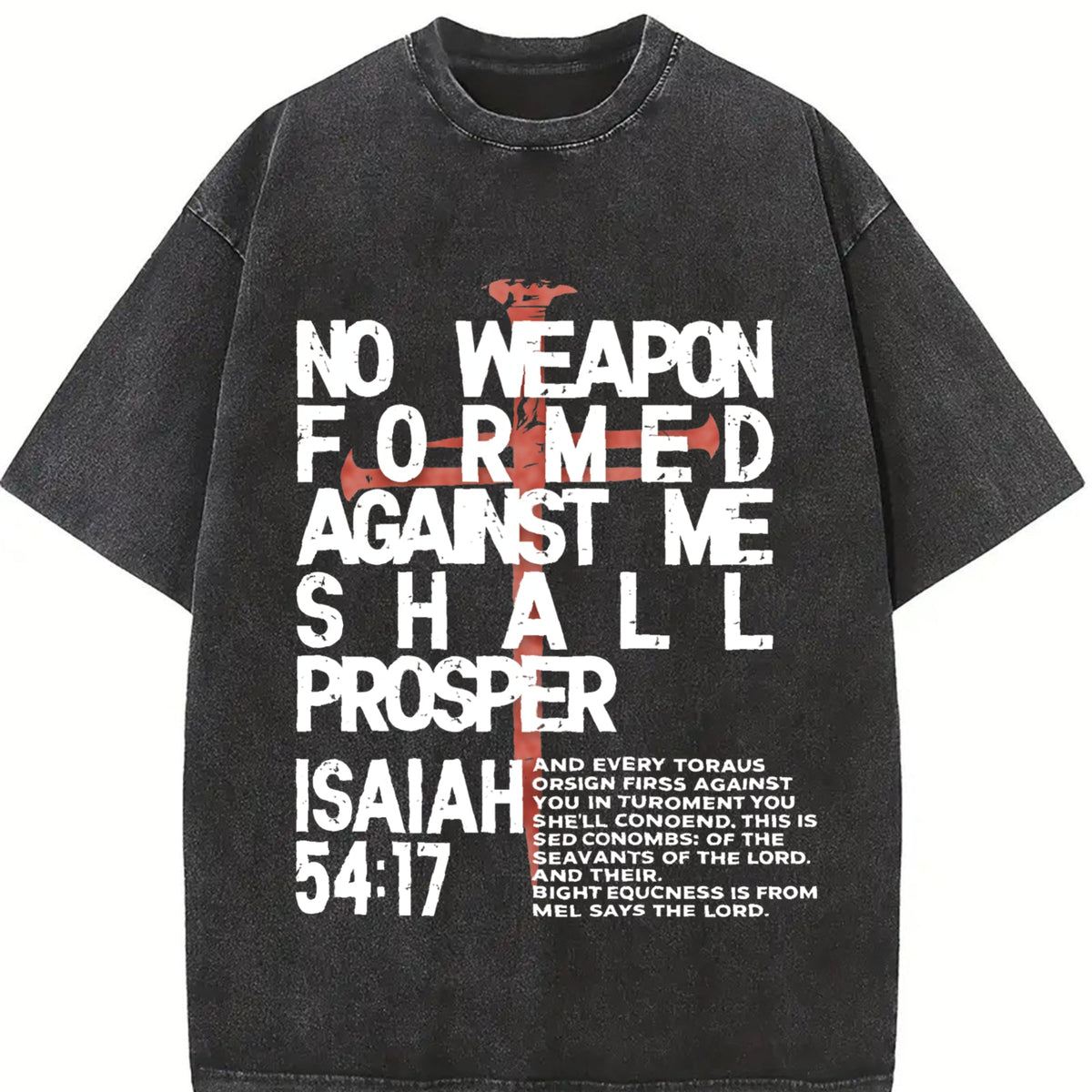 No Weapon Christian Vintage Washed T-Shirt product image 2