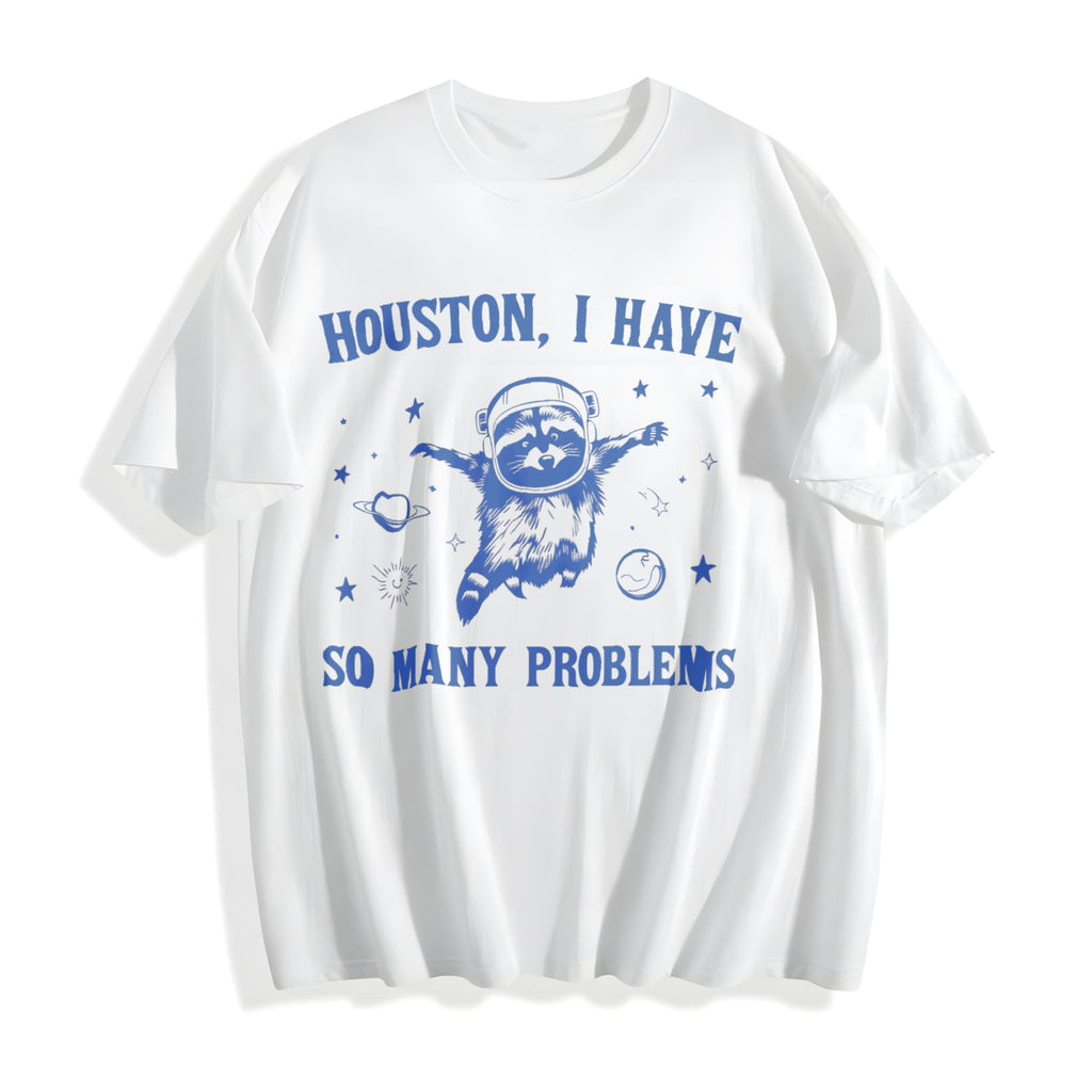 Raccoon In Space 90s Cotton T-Shirt product image 2