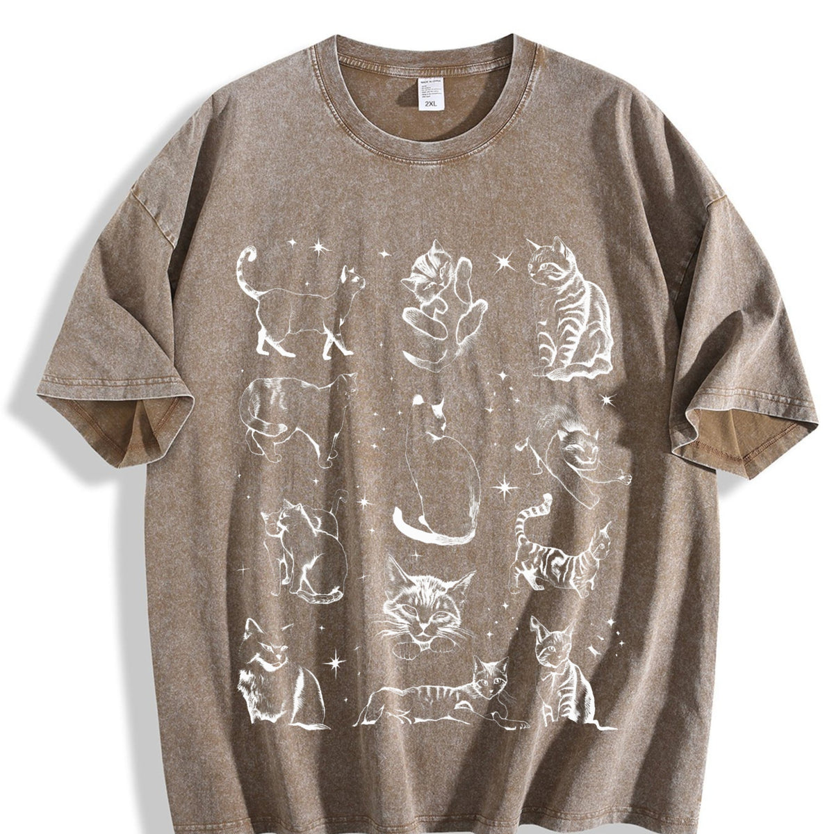 90s Tattoo Cat Vintage Washed T-Shirt product image 3