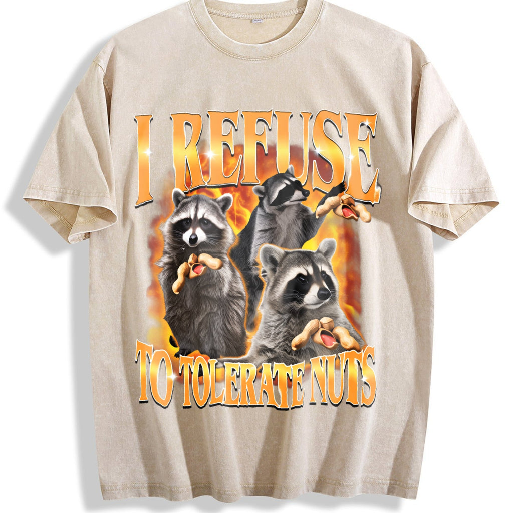 I Refuse To Tolerate Nuts Vintage Washed T-Shirt product image 1
