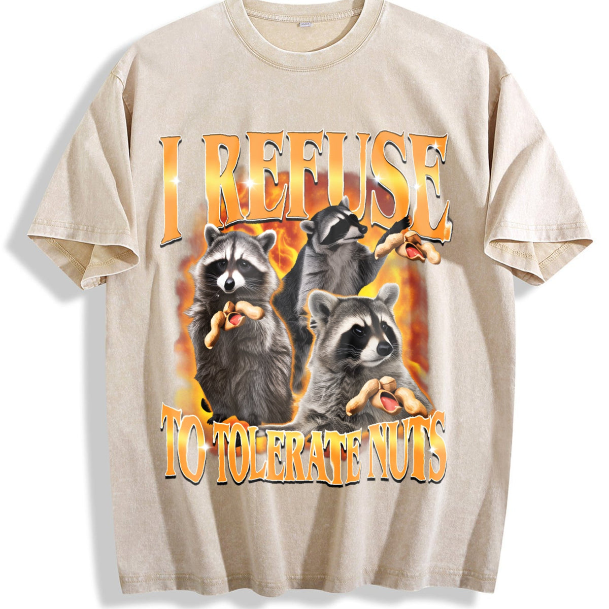 I Refuse To Tolerate Nuts Vintage Washed T-Shirt product image 1