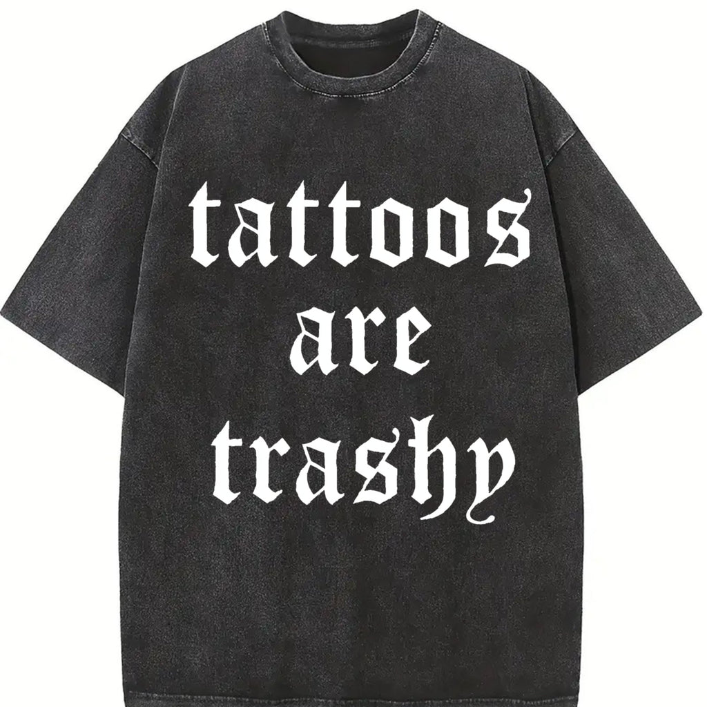 Tattoos Are Trash Vintage Washed T-Shirt product image 2