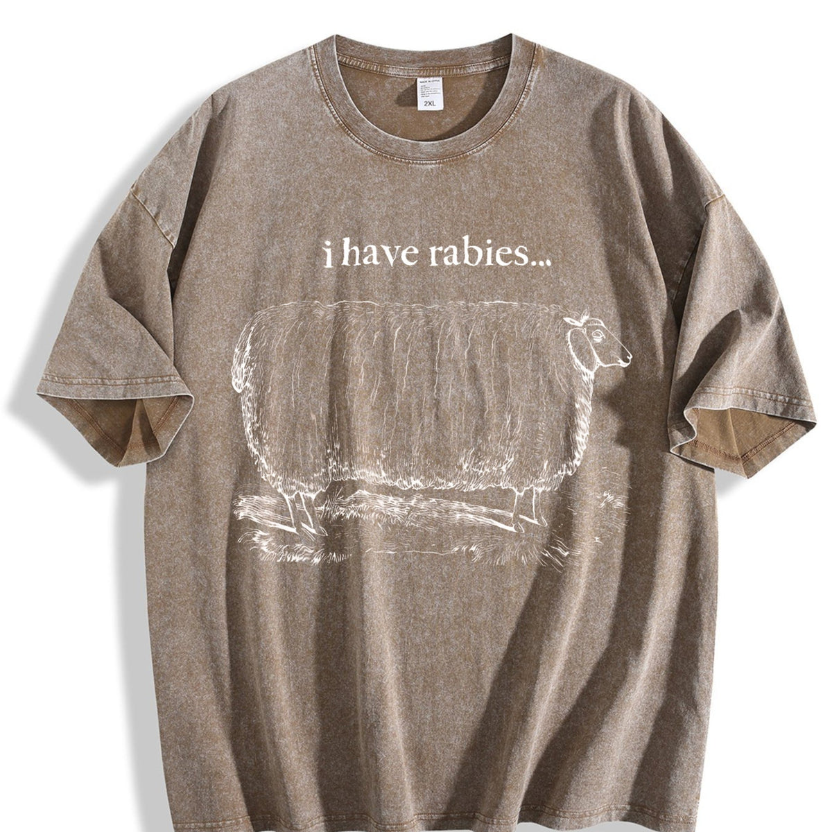 I Have Rabies 90s Vintage Washed T-Shirt product image 3