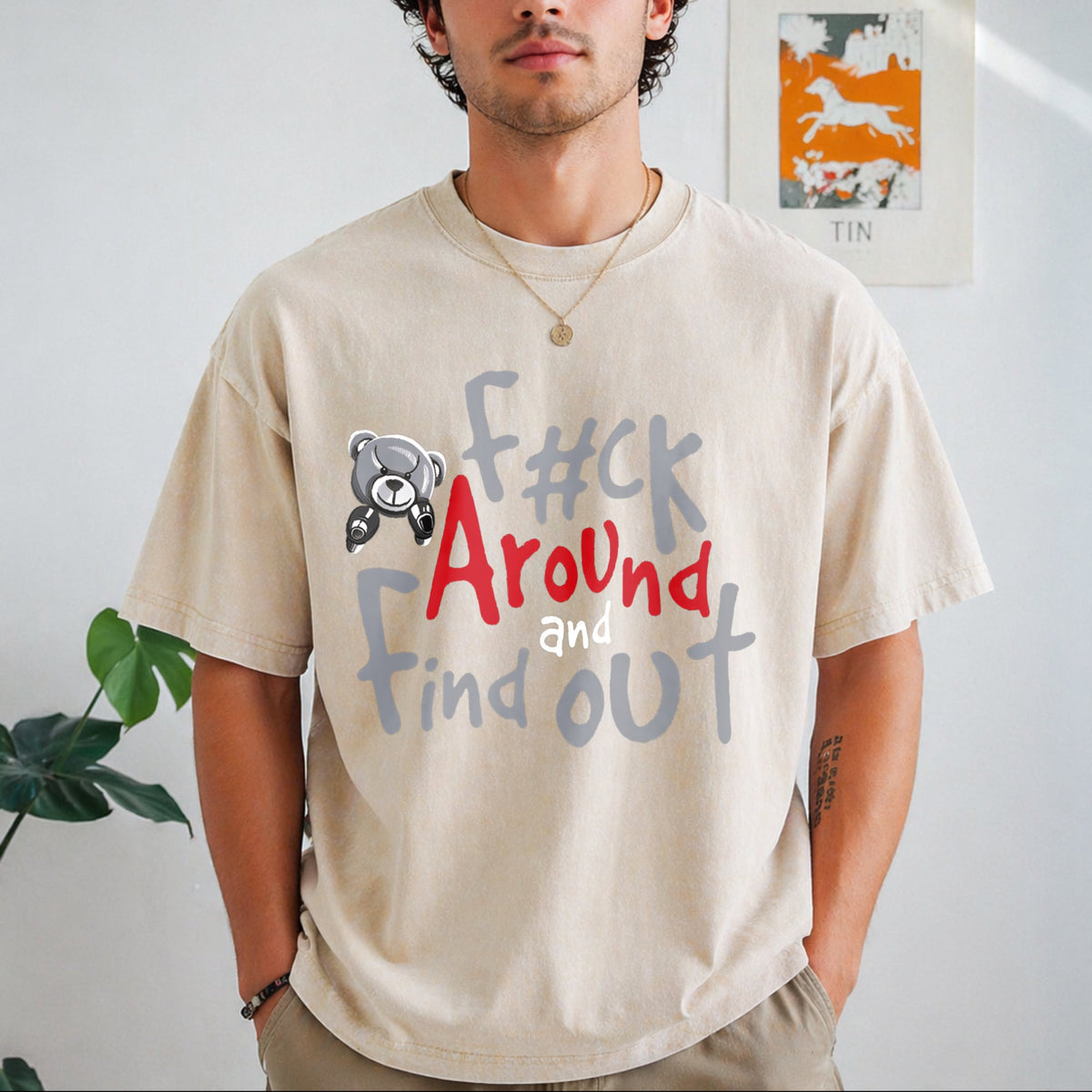 Boxer Bear - Fk Around And Find Out Vintage Washed T-Shirt product image 1