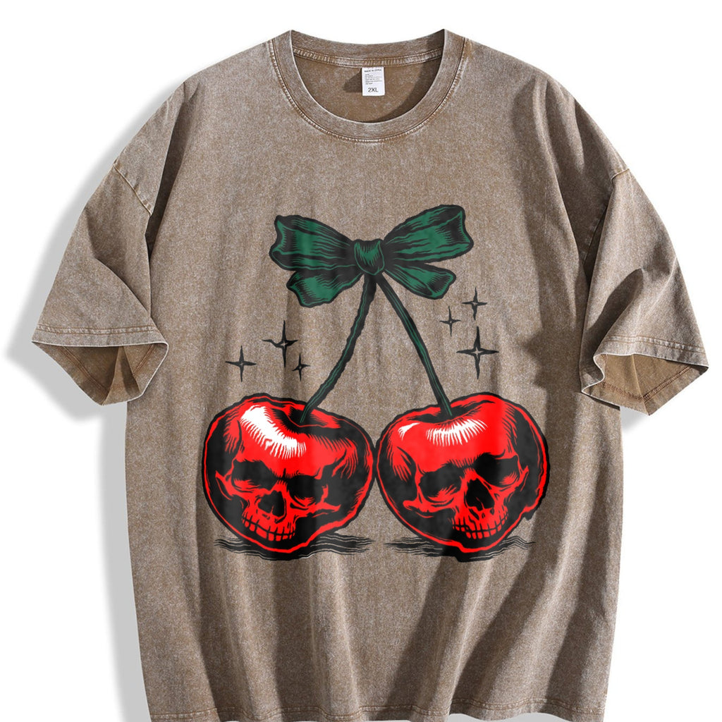 Duty - Dark Grey With Red Cherries - For Halloween Vintage product image 3
