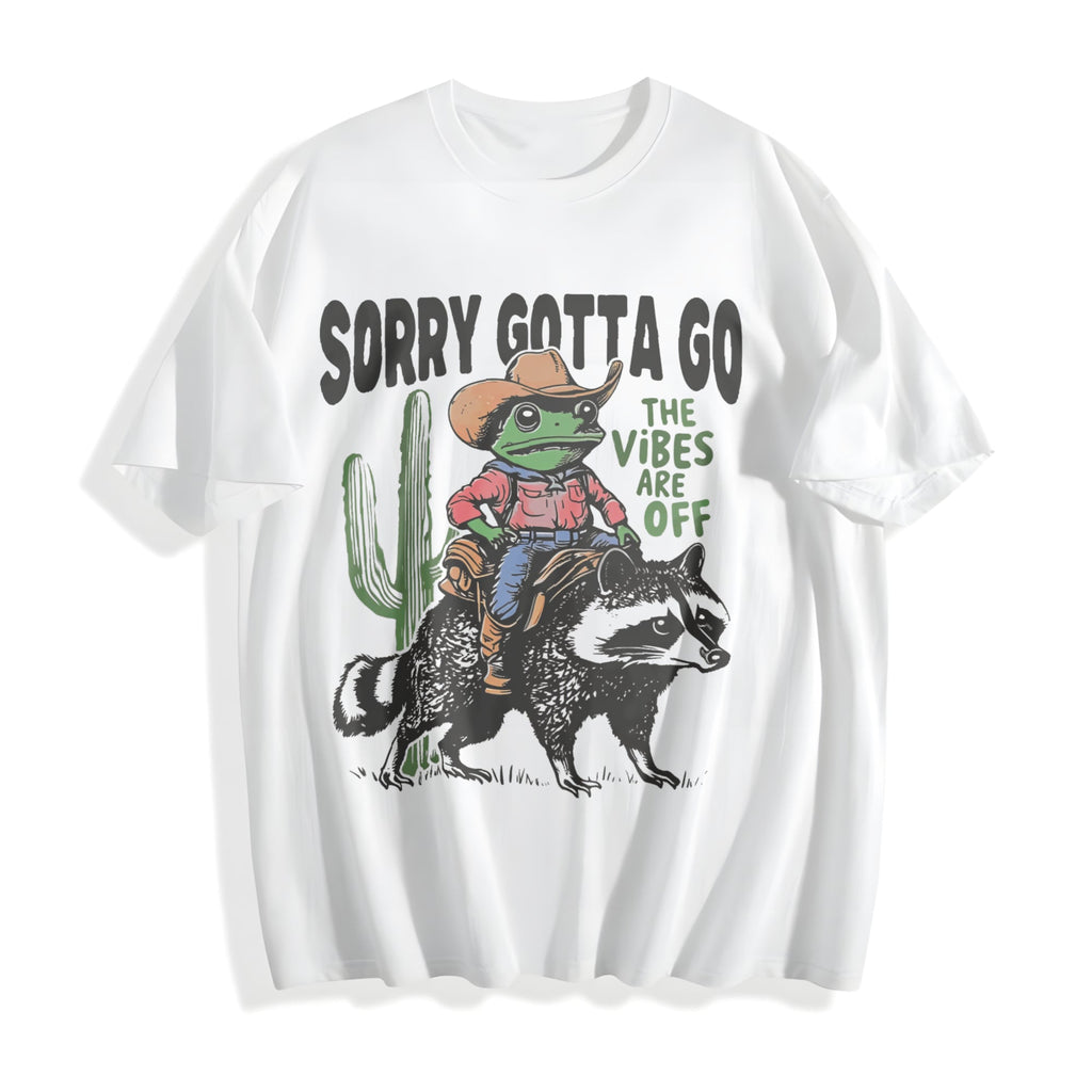 Sorry Gotta Go Frog Cowboy Cotton T-Shirt product image 2