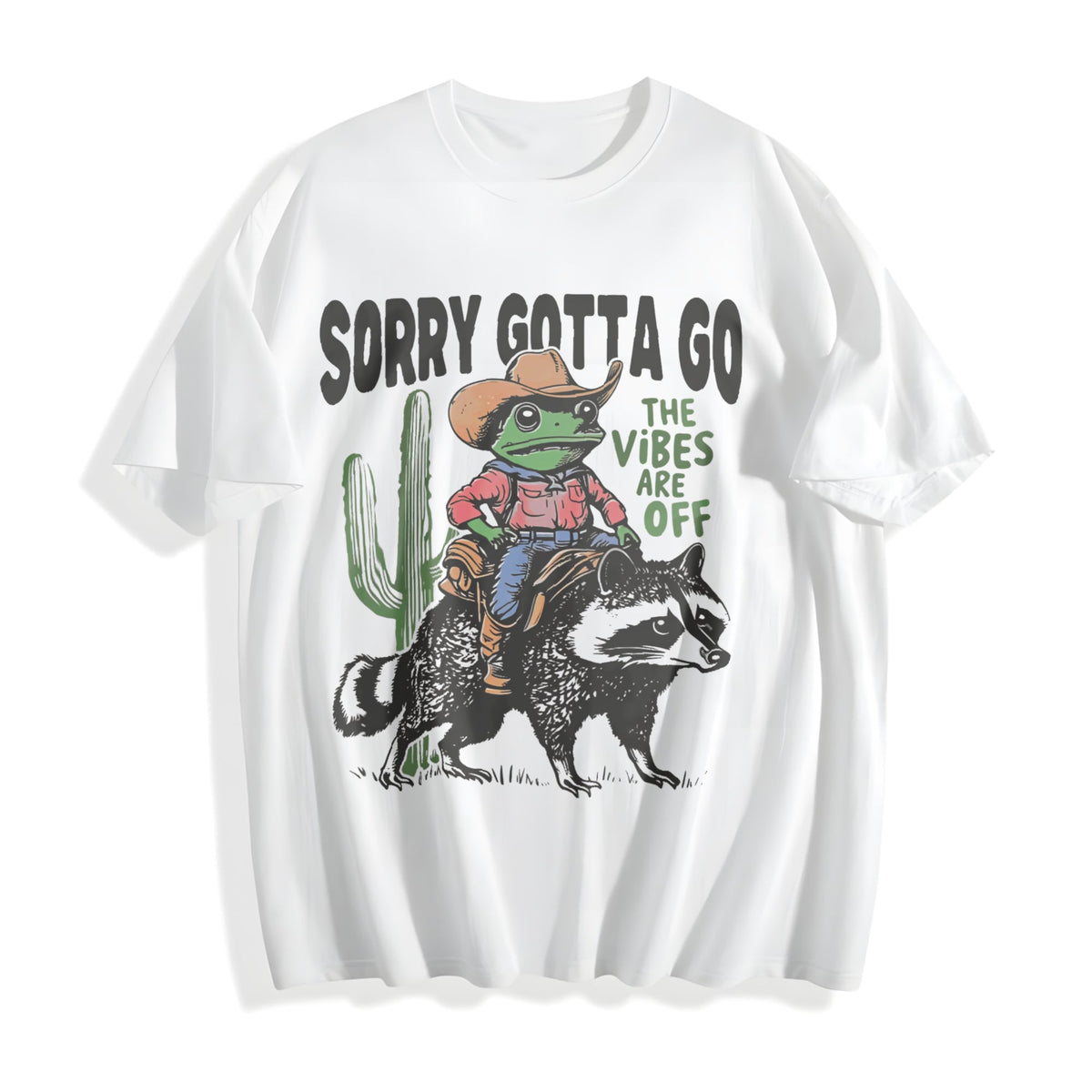 Sorry Gotta Go Frog Cowboy Cotton T-Shirt product image 2