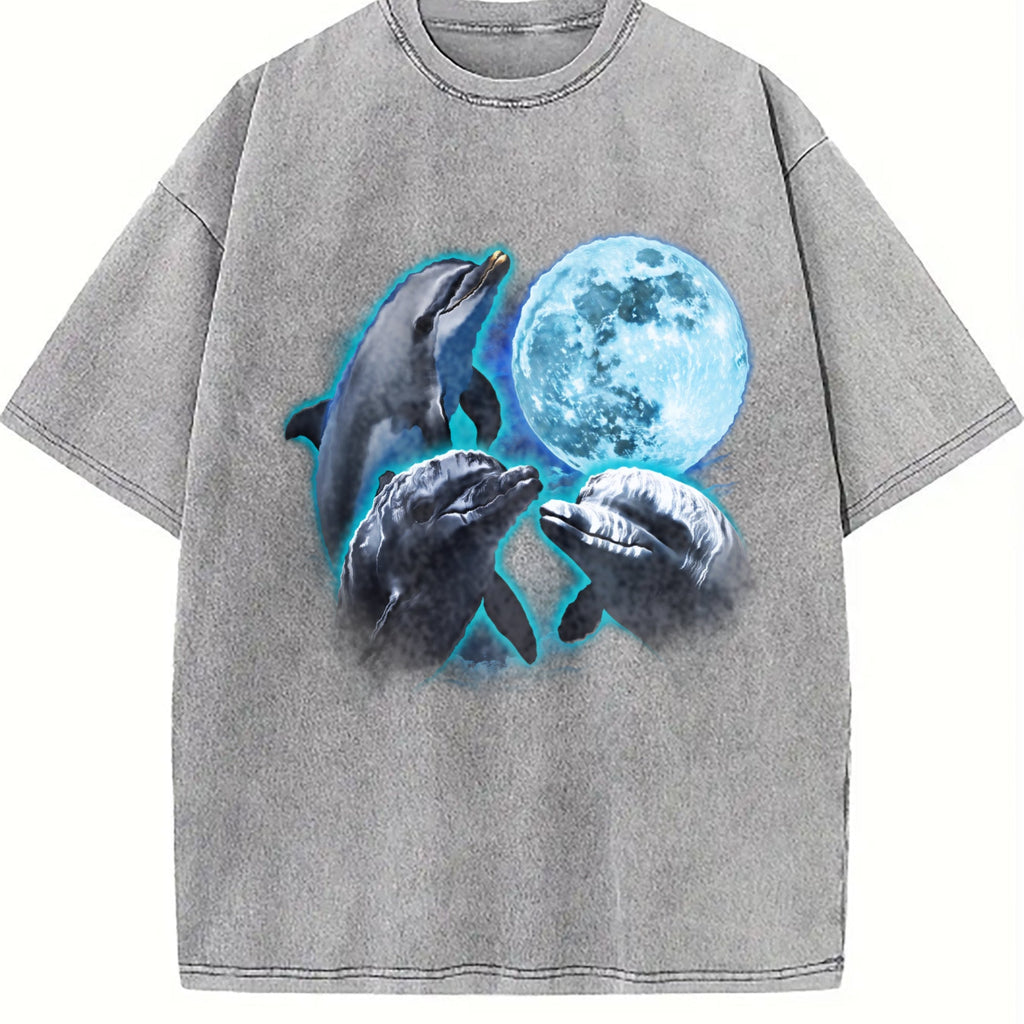 Three Dolphin Vintage Washed T-Shirt product image 5