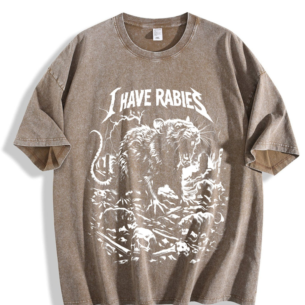 I Have Rabies Rat Vintage Washed T-Shirt product image 3