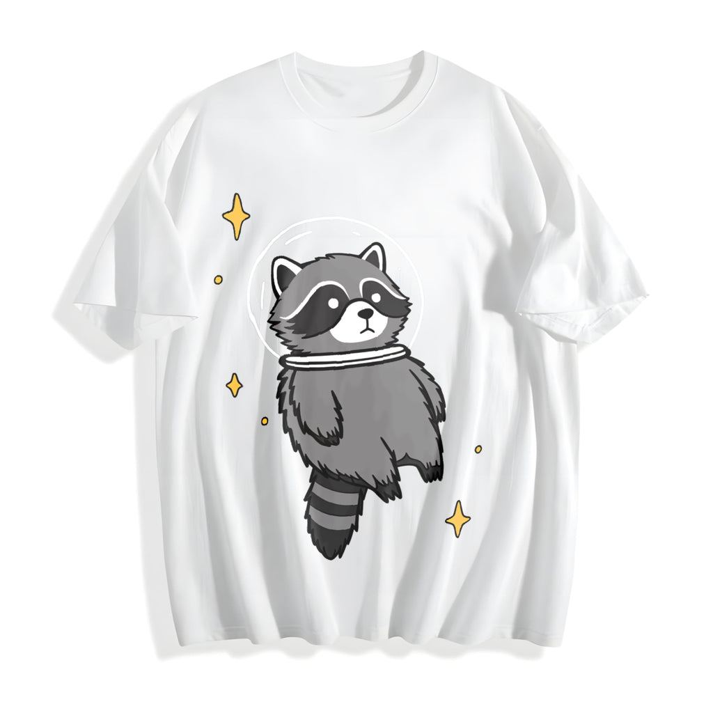 Space Raccoon Cotton T-Shirt product image 2