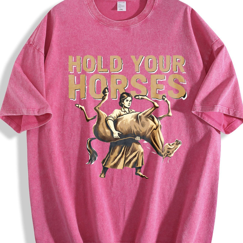 Funny Sarcastic Literal Hold Your Horses Strong Woman product image 7