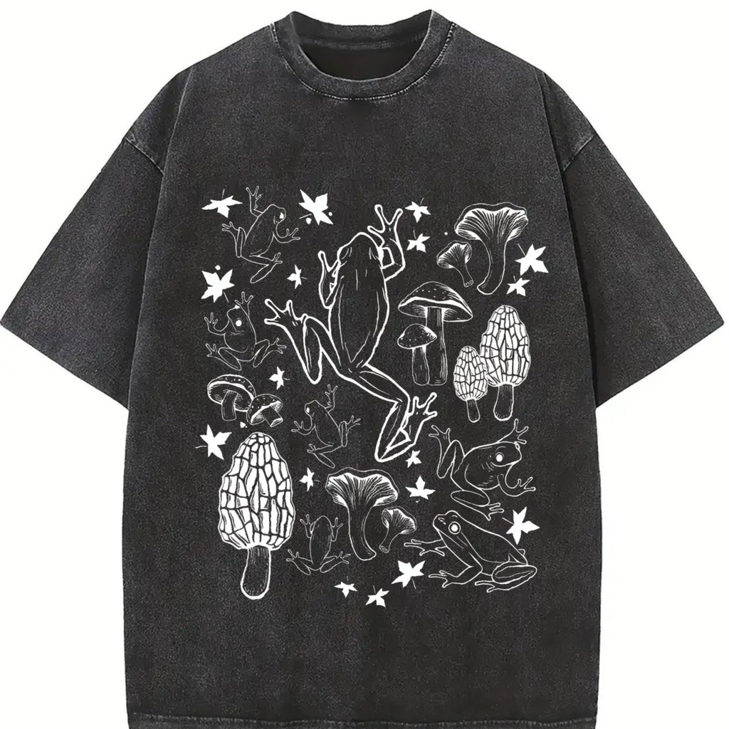 Frogs And Mushrooms Vintage Washed T-Shirt product image 2