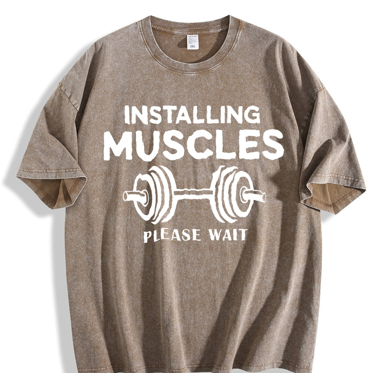 Installing Muscles Please Wait Vintage Washed T-Shirt product image 3