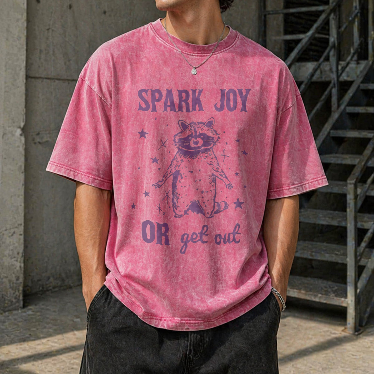 Spark Joy Or Get Out Vintage Washed T-Shirt product image 7