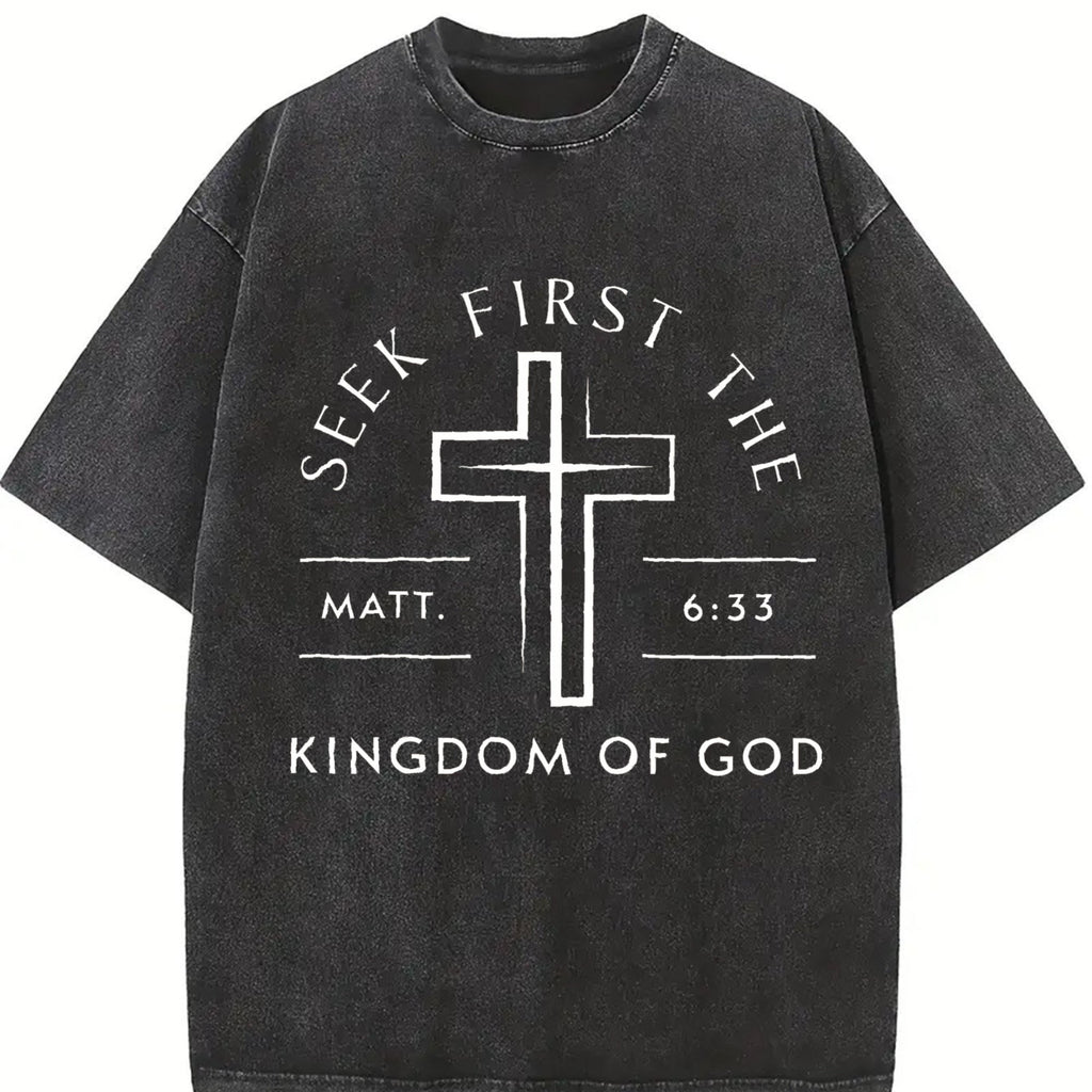 Glec First Seek The Kingdom Of God Vintage Washed T-Shirt product image 2