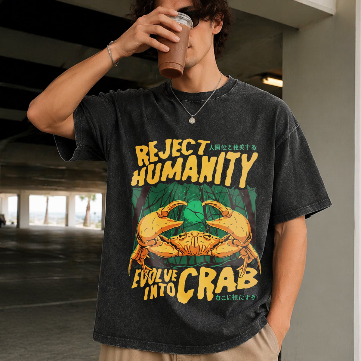 Reject Humanity Crab Vintage Washed T-Shirt product image 2