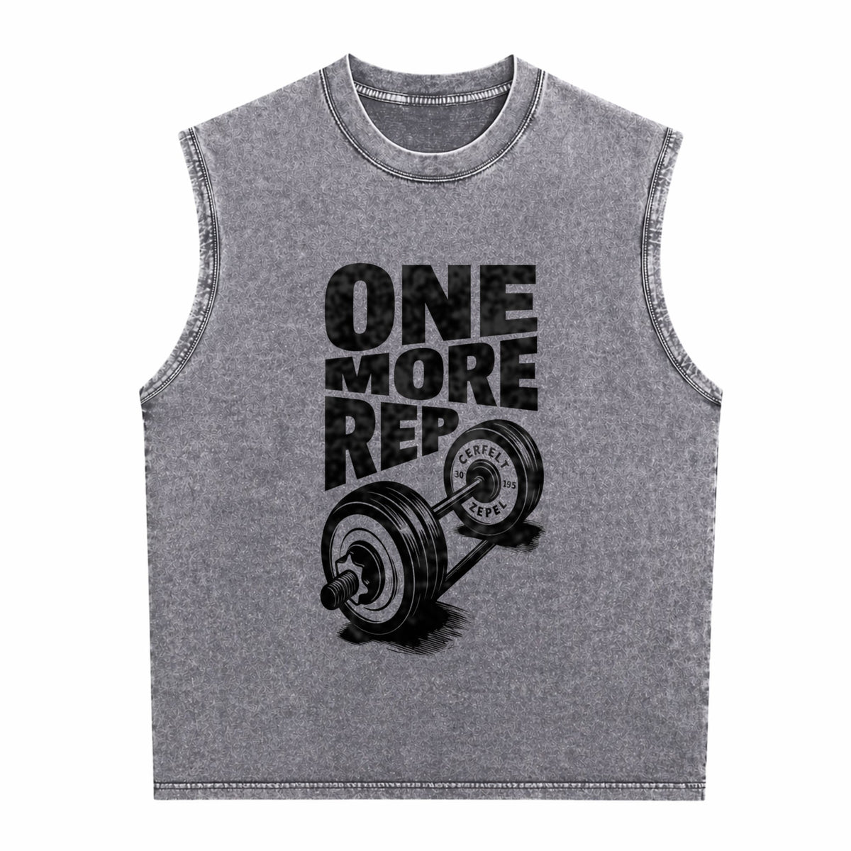 Funny Gym Workout - One More Rep Weightlifting Men's Washed Tank Top