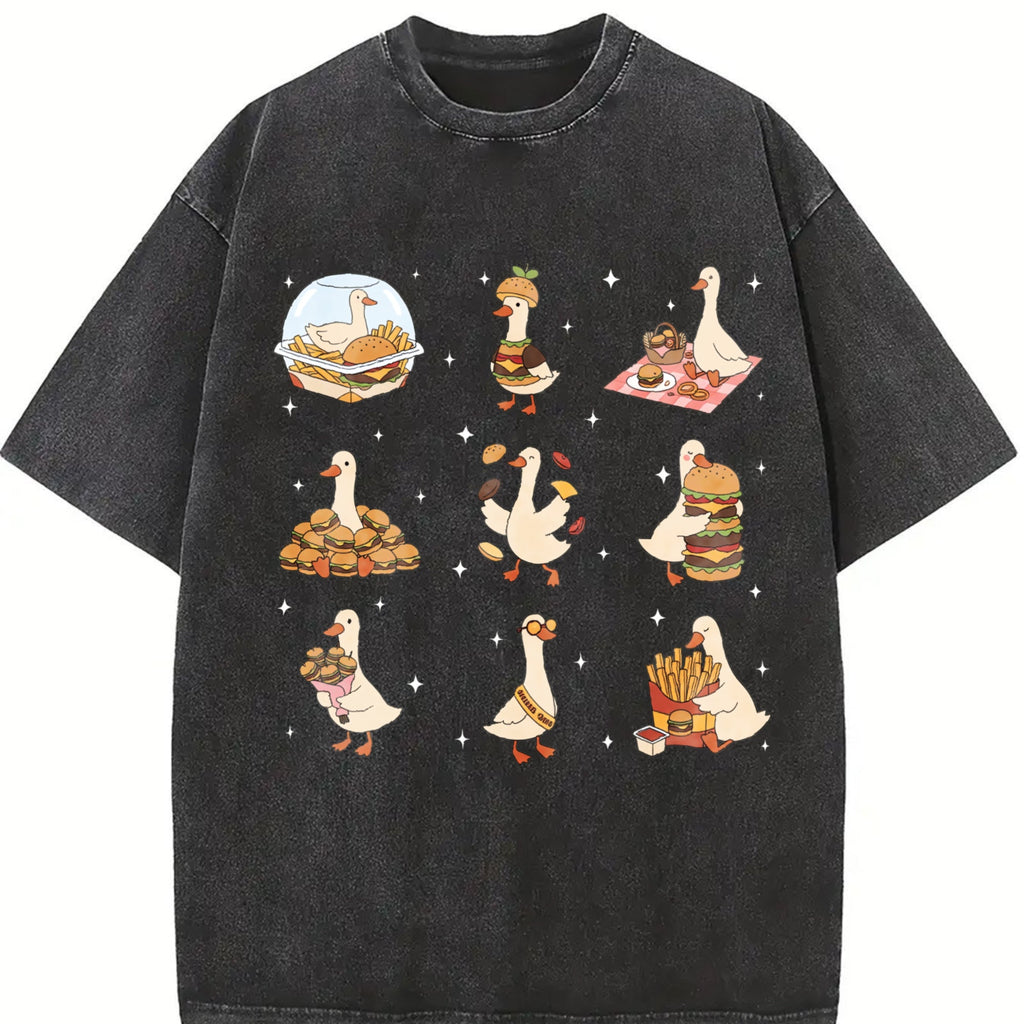 Burger Lover Silly Goose Vintage Washed T-Shirt product image 2