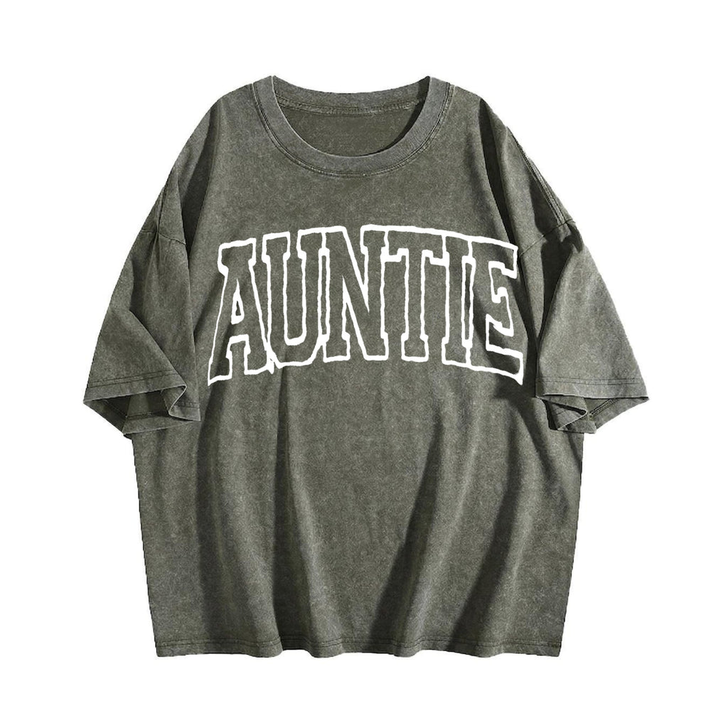 Auntie Collegiate Lettering Vintage Washed T-Shirt product image 4