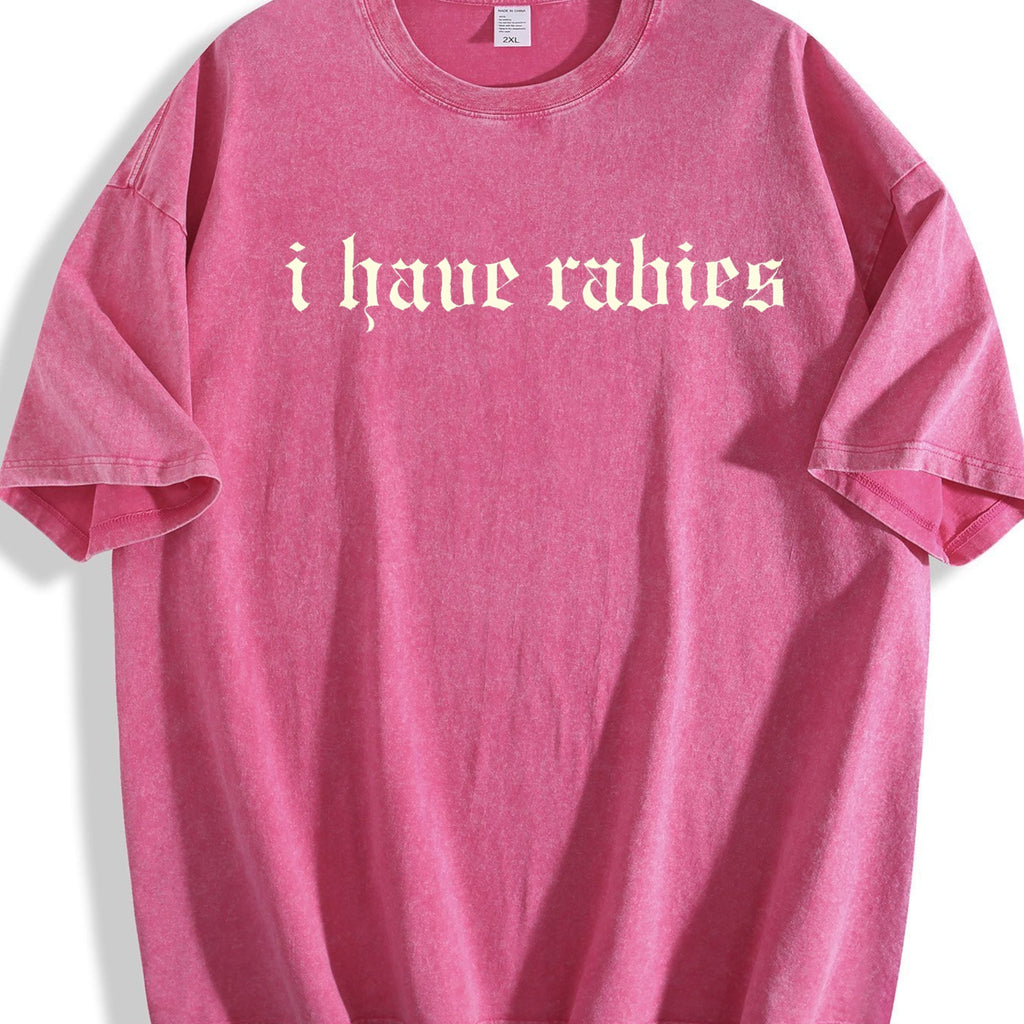 I Have Rabies Funny Vintage Washed T-Shirt product image 5