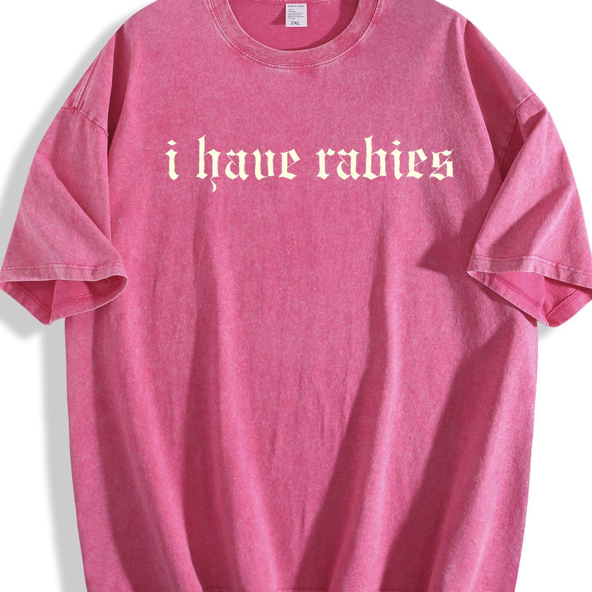 I Have Rabies Funny Vintage Washed T-Shirt product image 5