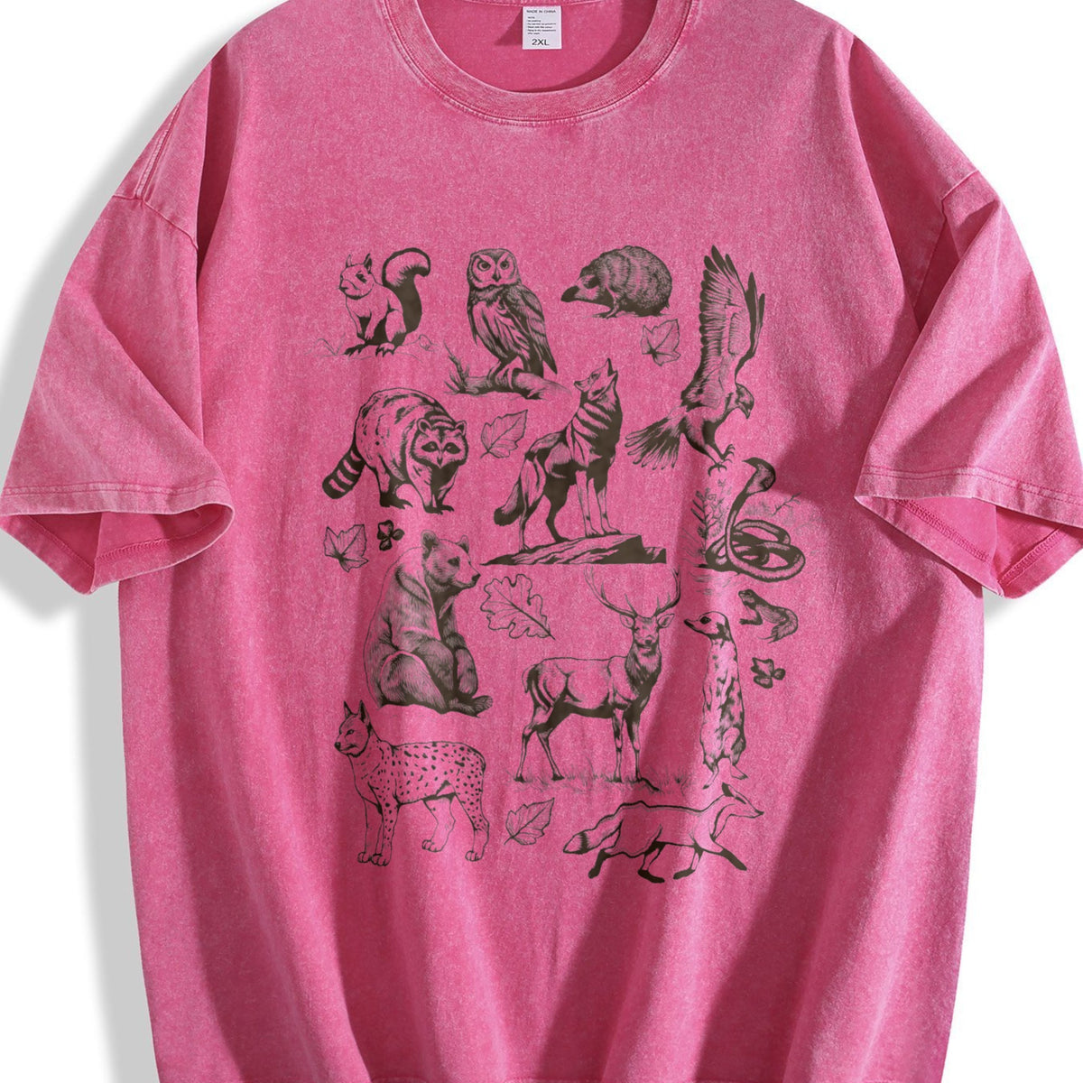 Forest Animals 90s Vintage Washed T-Shirt product image 7