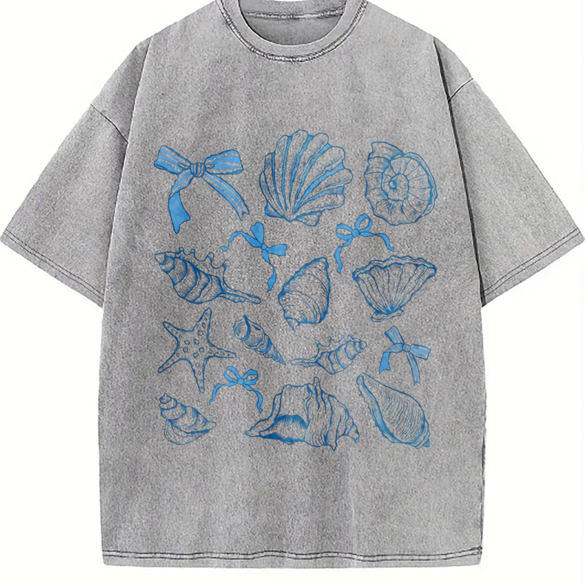 Seashell Coquette Summer Beach Vintage Washed T-Shirt product image 5