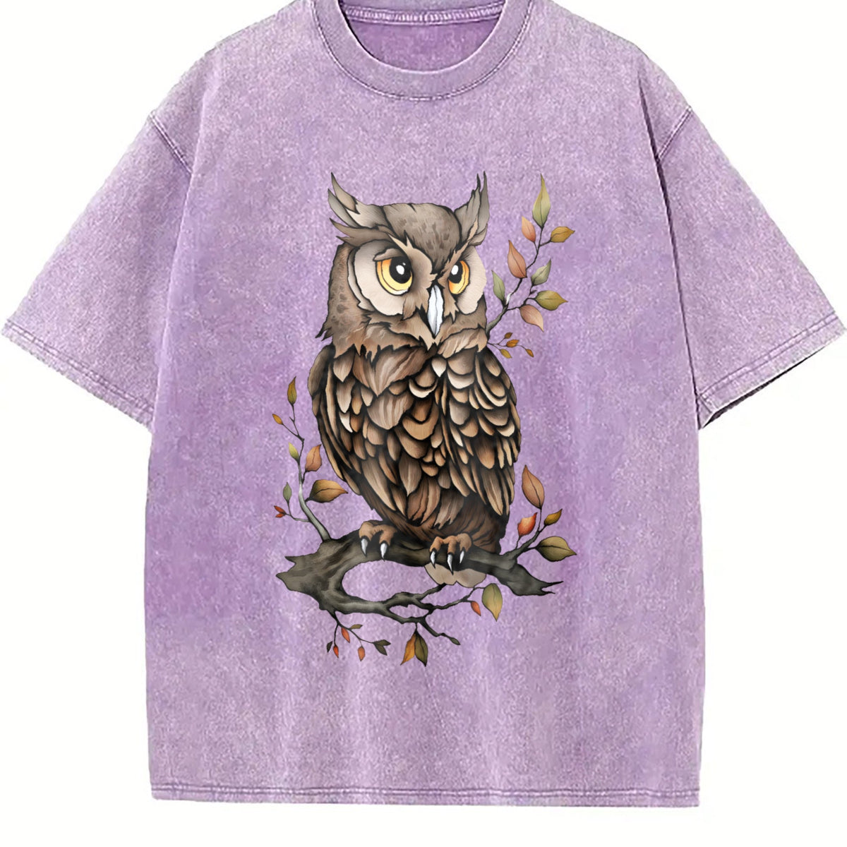 Animal Cartoon Owl Summer Vintage Washed T-Shirt product image 6