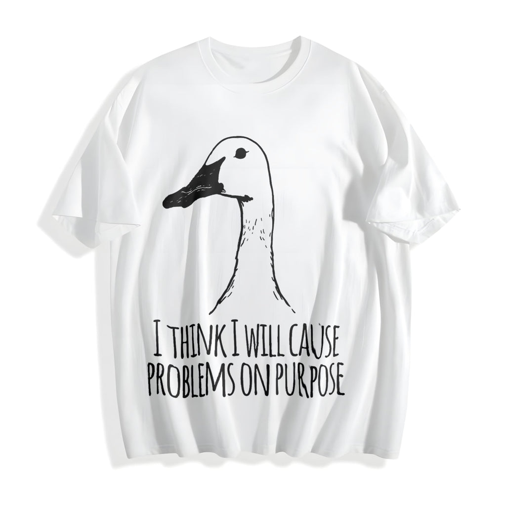 I Will Cause Problems On Purpose Funny Cotton T-Shirt product image 2
