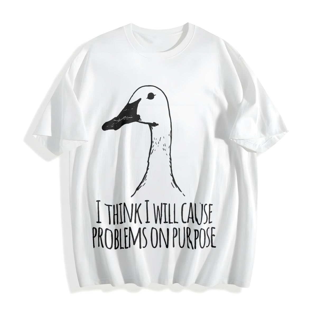 I Will Cause Problems On Purpose Funny Cotton T-Shirt product image 2