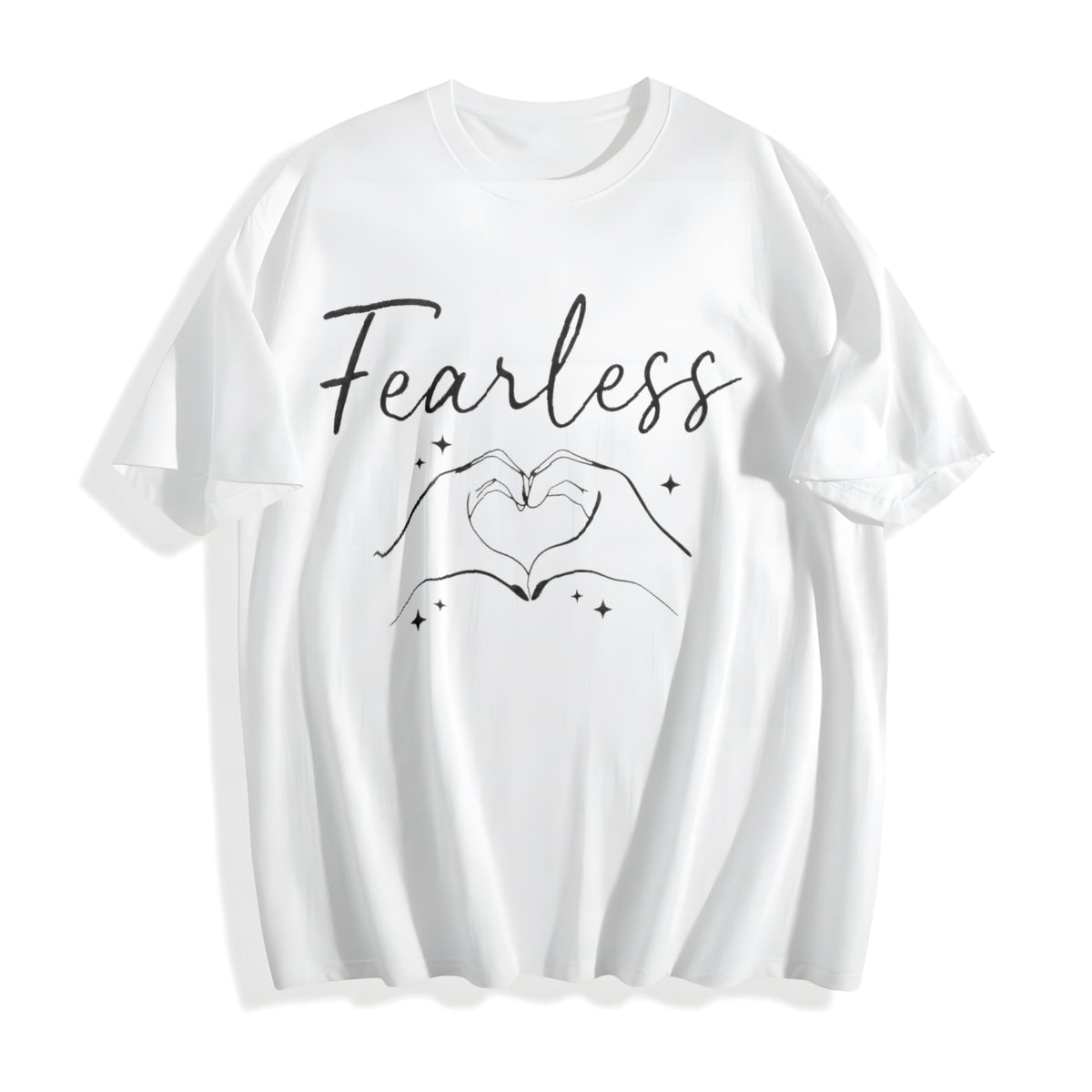 Fearless Hands Sign - With Gesture Cotton T-Shirt product image 2