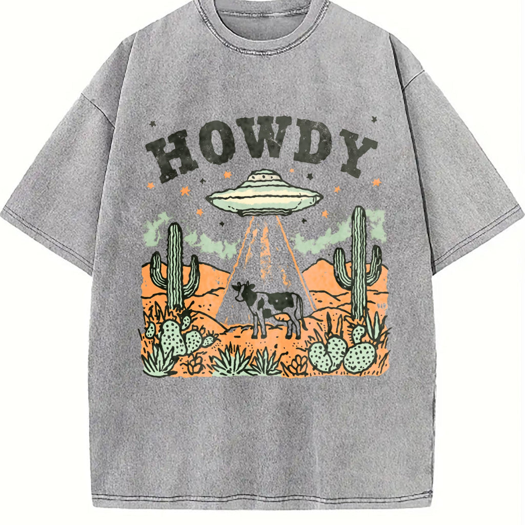 Howdy UFO Western Cow Cowboy 90s Desert Cactus Y2K Farm product image 4