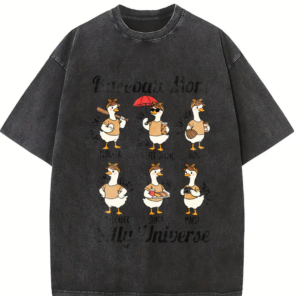 Silly Goose Baseball Mom Vintage Washed T-Shirt product image 2