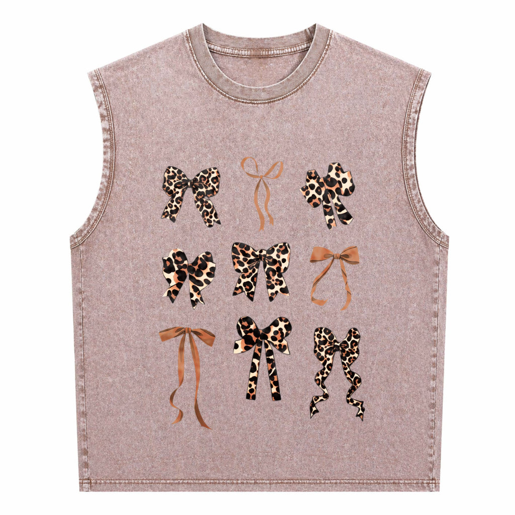 Leopard Material Summer Plus Black Floral Light Floral Men's Washed Tank Top