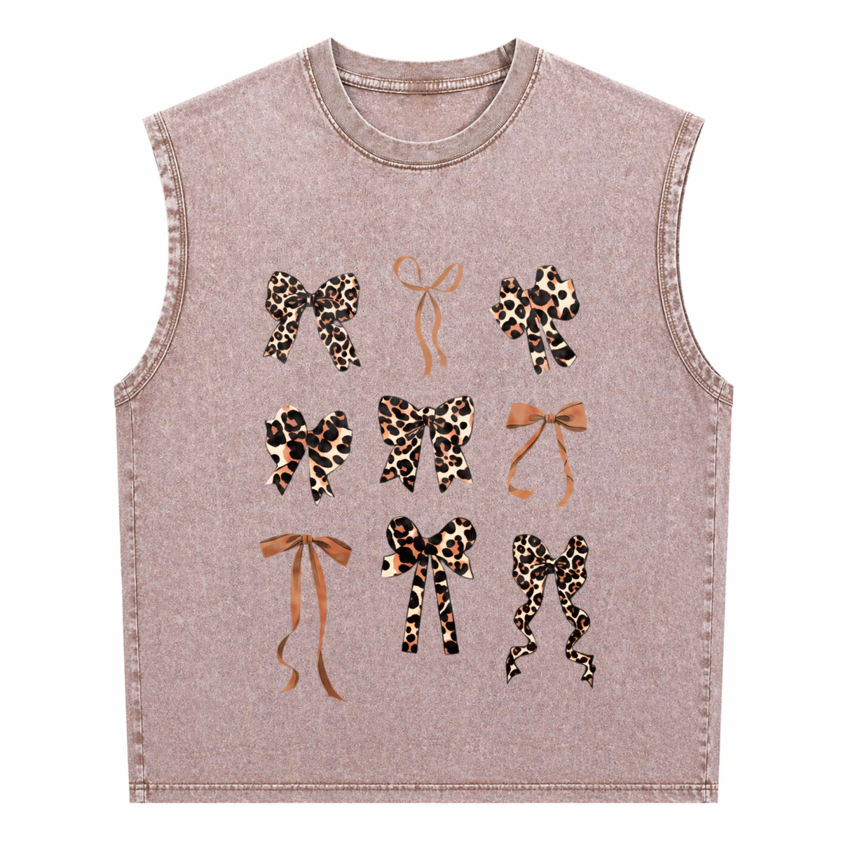 Leopard Material Summer Plus Black Floral Light Floral Men's Washed Tank Top