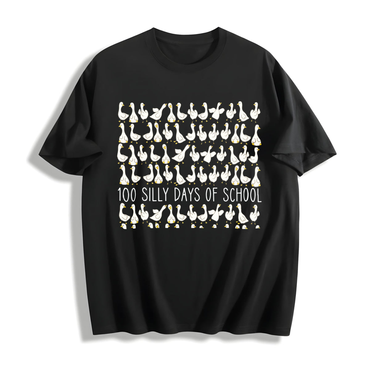Silly Goose 100 Days Of School Cotton T-Shirt product image 1