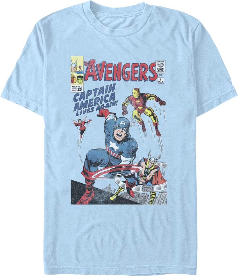 Captain America Lives Again Marvel Comics T-Shirt product image 1