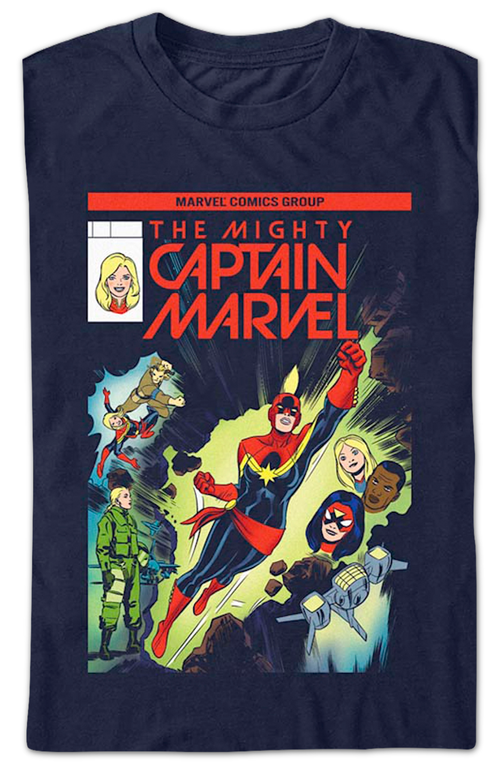 Captain Marvel 100th Solo Issue Comics T-Shirt product image 2