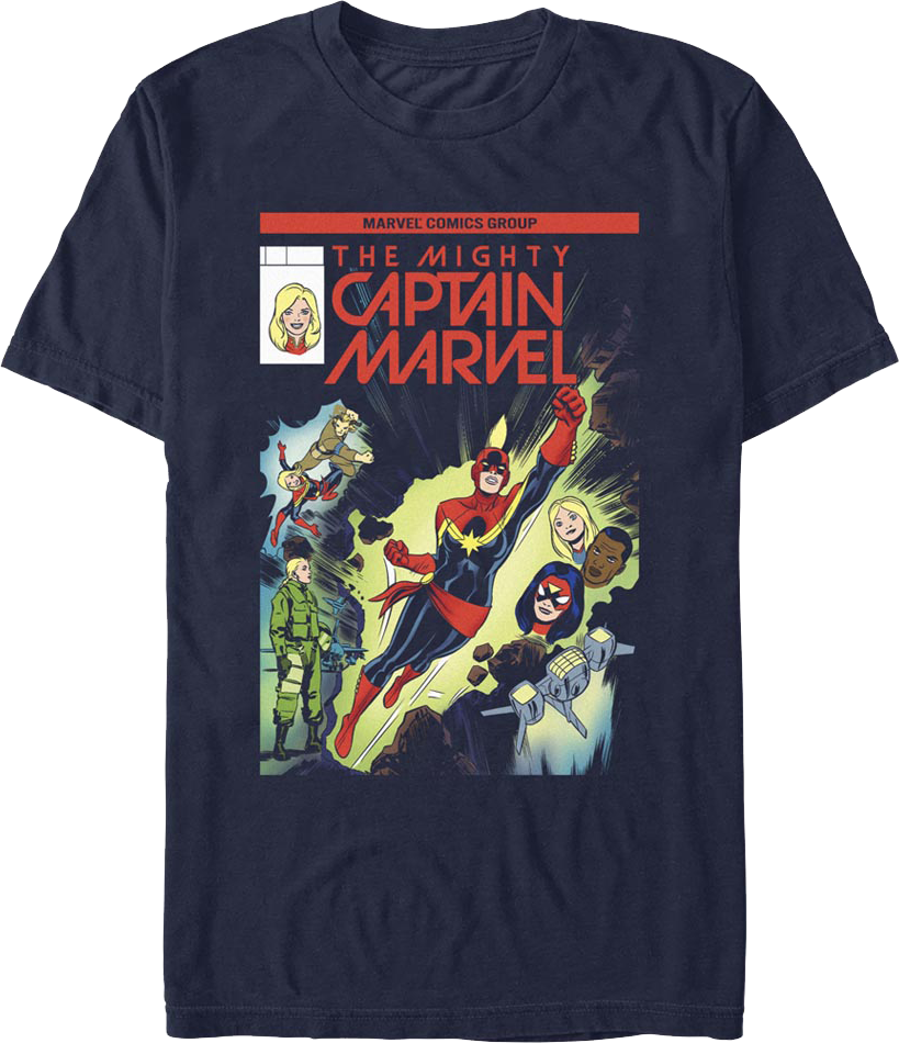 Captain Marvel 100th Solo Issue Comics T-Shirt product image 1