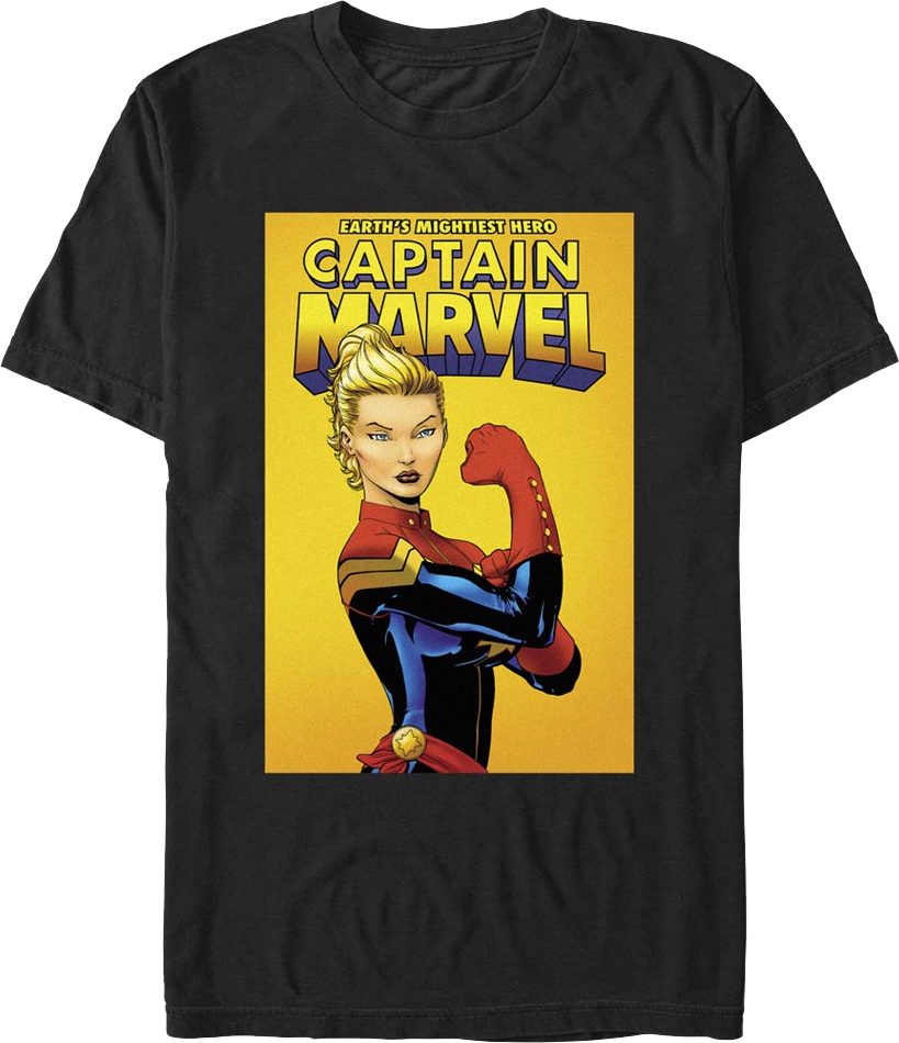 Captain Marvel We Can Do It Comics T-Shirt product image 1