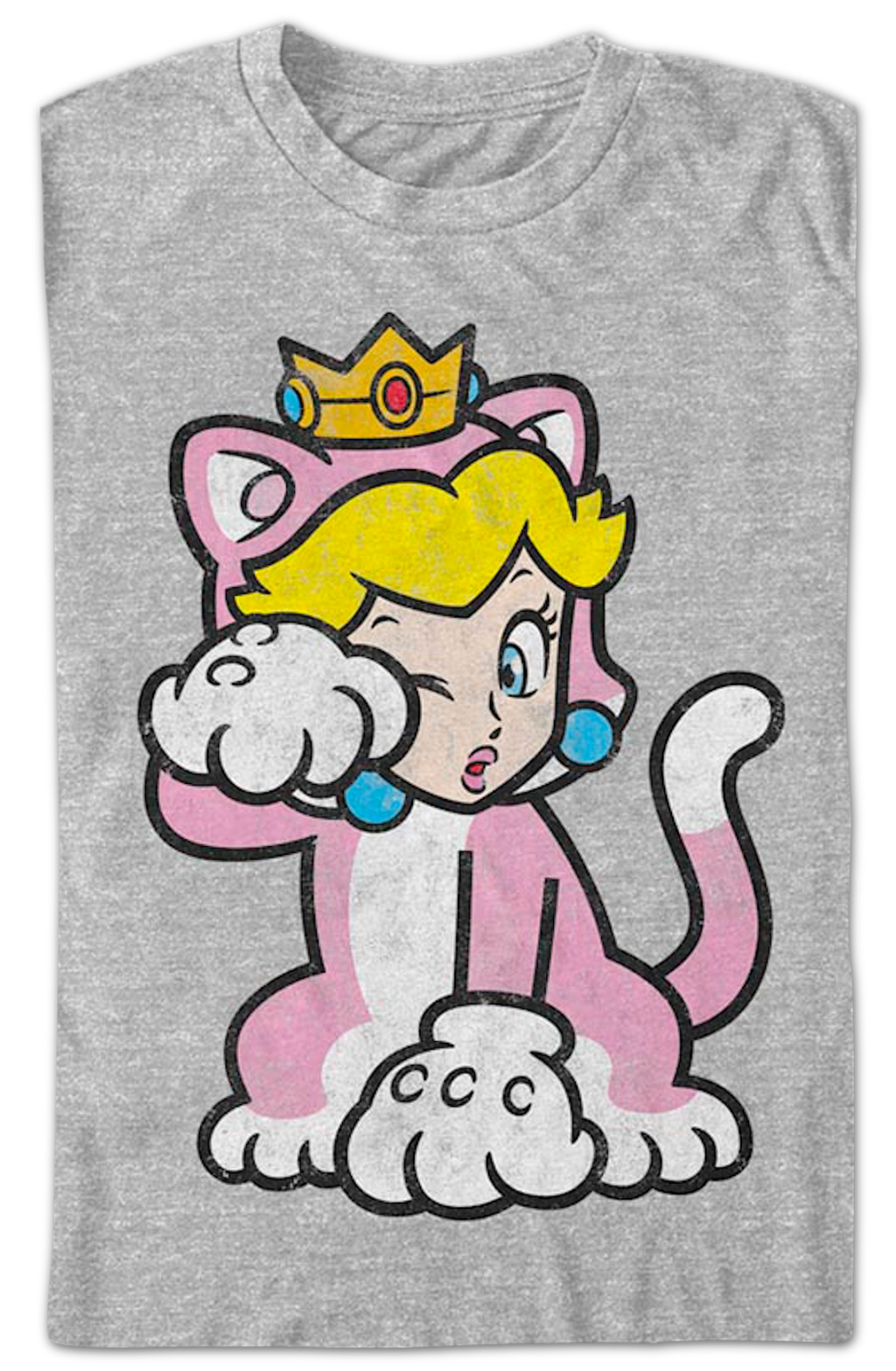 Cat Peach Super Mario Bros. T-Shirt product image 2