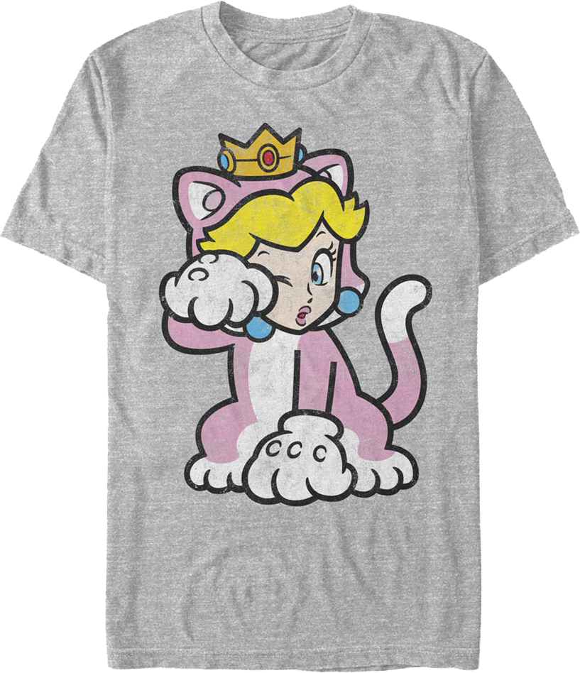 Cat Peach Super Mario Bros. T-Shirt product image 1