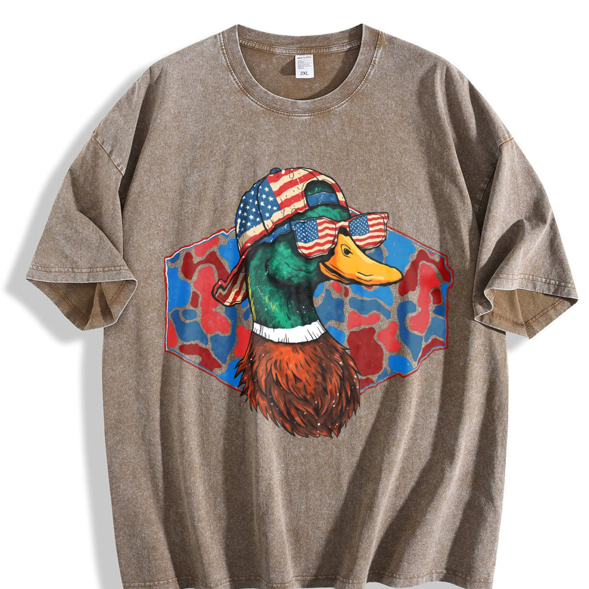 Mallard Duck Flying Vintage Washed T-Shirt product image 3