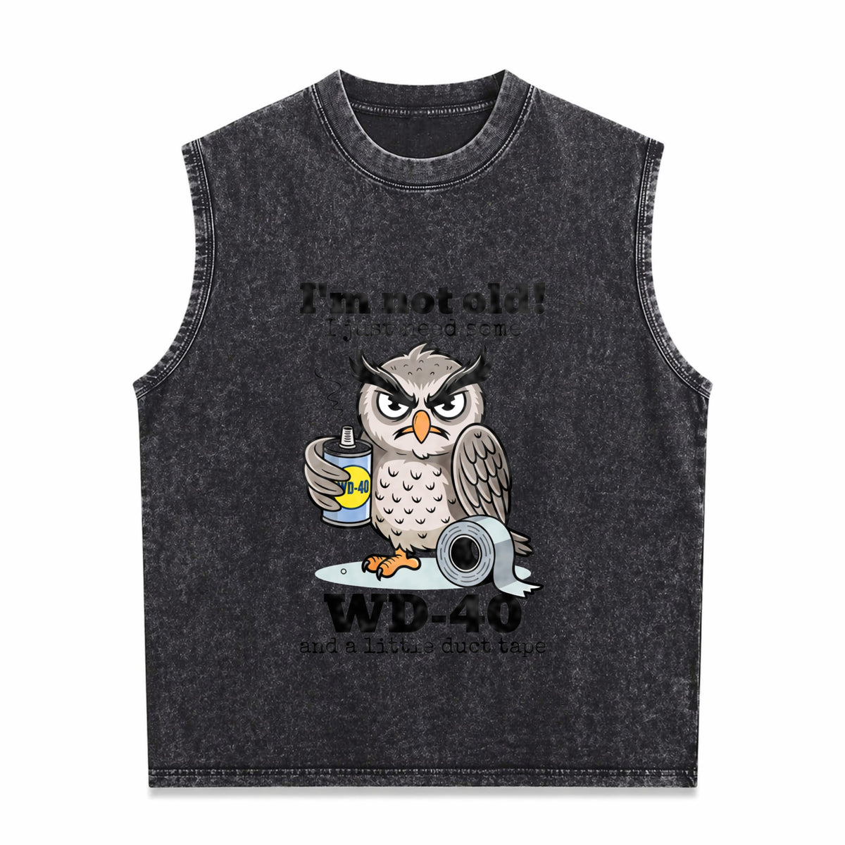 Owl I'm Not Old I Just Need Some Men's Washed Tank Top