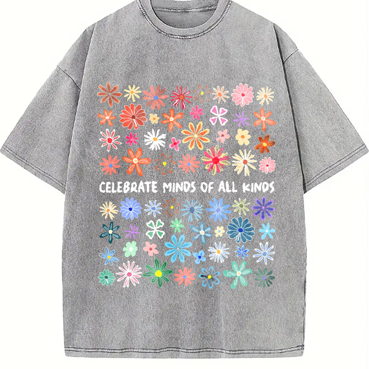 Celebrate Minds Of All Kinds Vintage Washed T-Shirt product image 4
