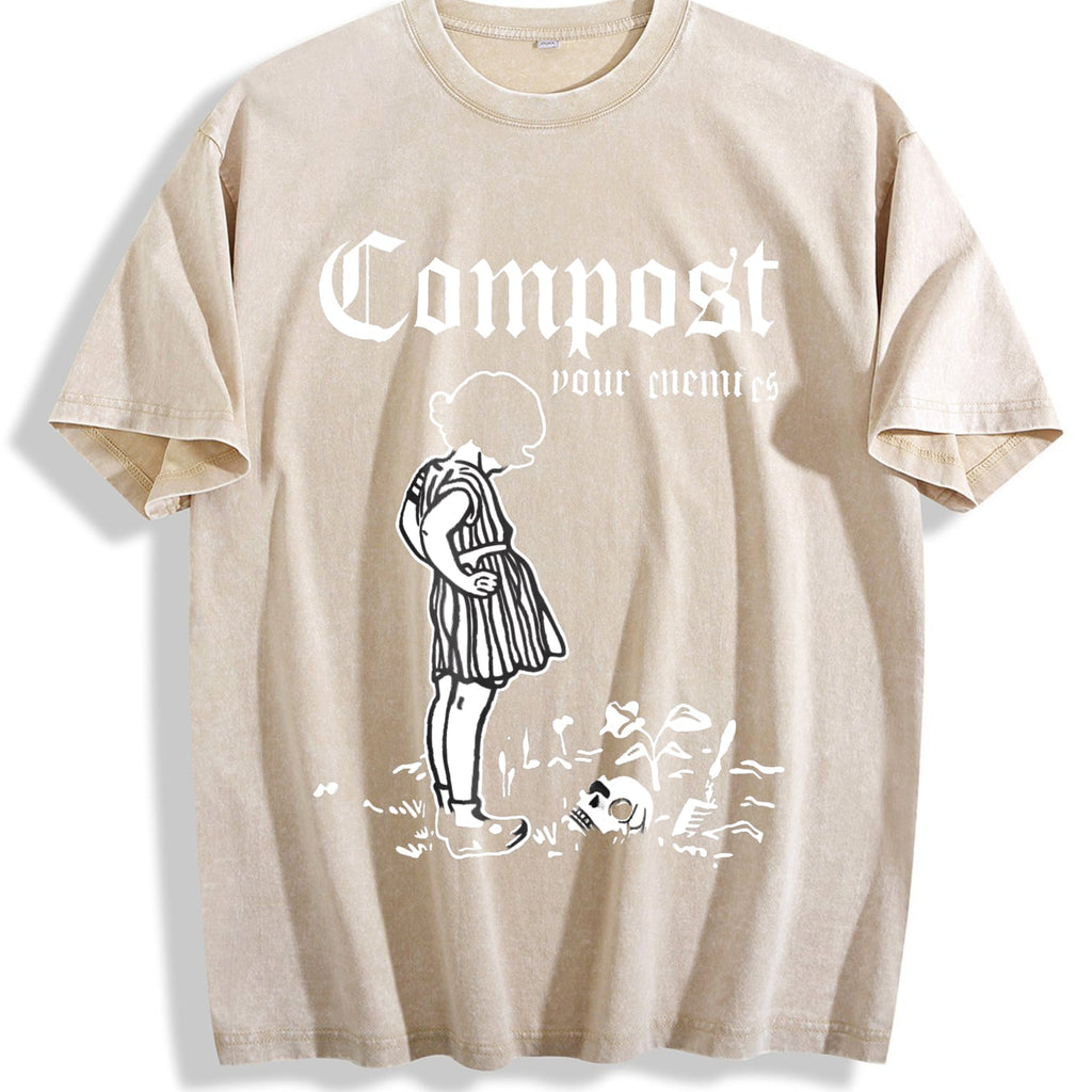 Compost Your Enemies Skeleton Vintage Washed T-Shirt product image 1