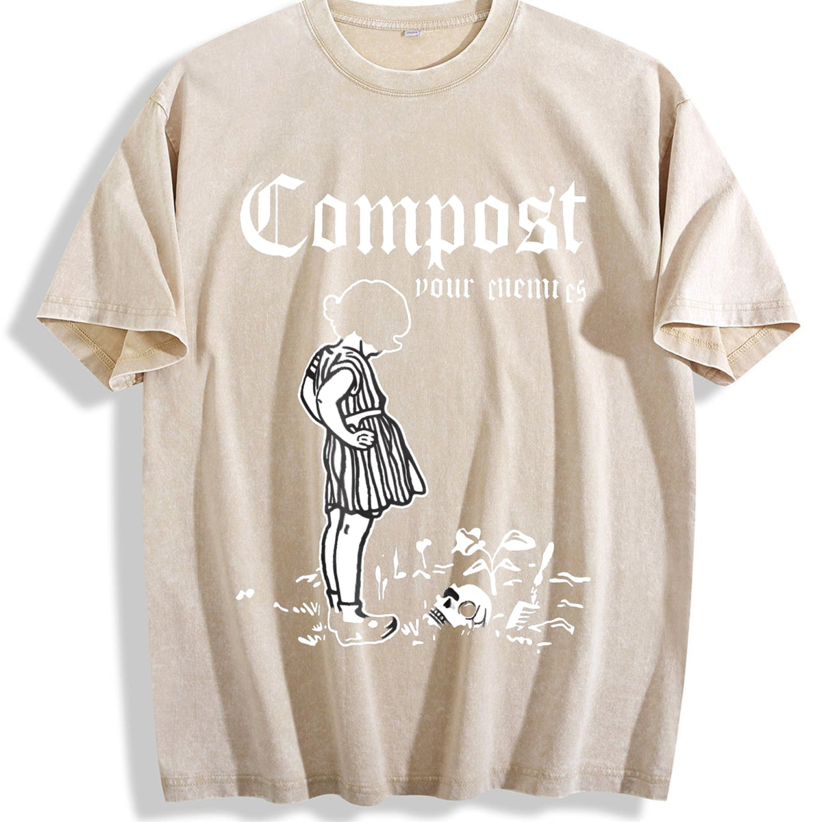 Compost Your Enemies Skeleton Vintage Washed T-Shirt product image 1