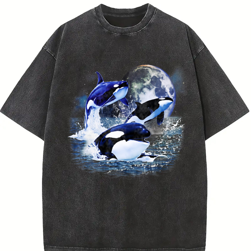 Three Orcas 90s Vintage Washed T-Shirt product image 2
