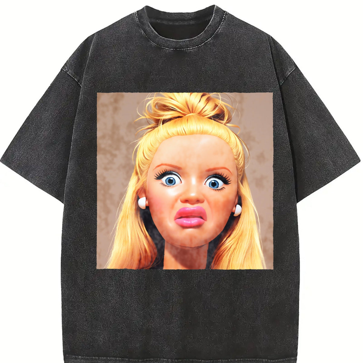Funny Doll Vintage Washed T-Shirt product image 2